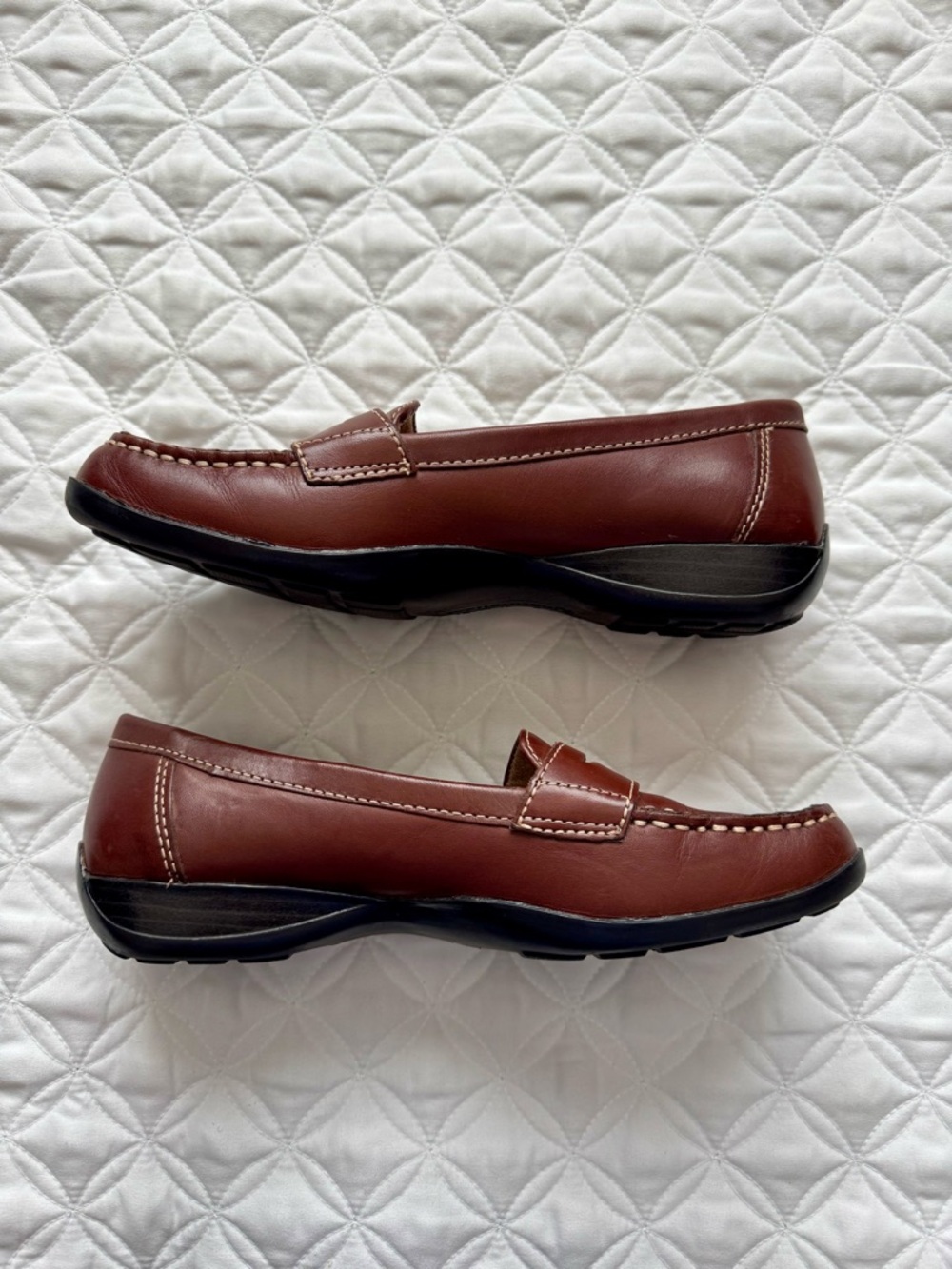 Naturalizer Women's Carletta Brown Leather Penny Loafers Flats Slip-on Size 7 - Picture 5 of 13